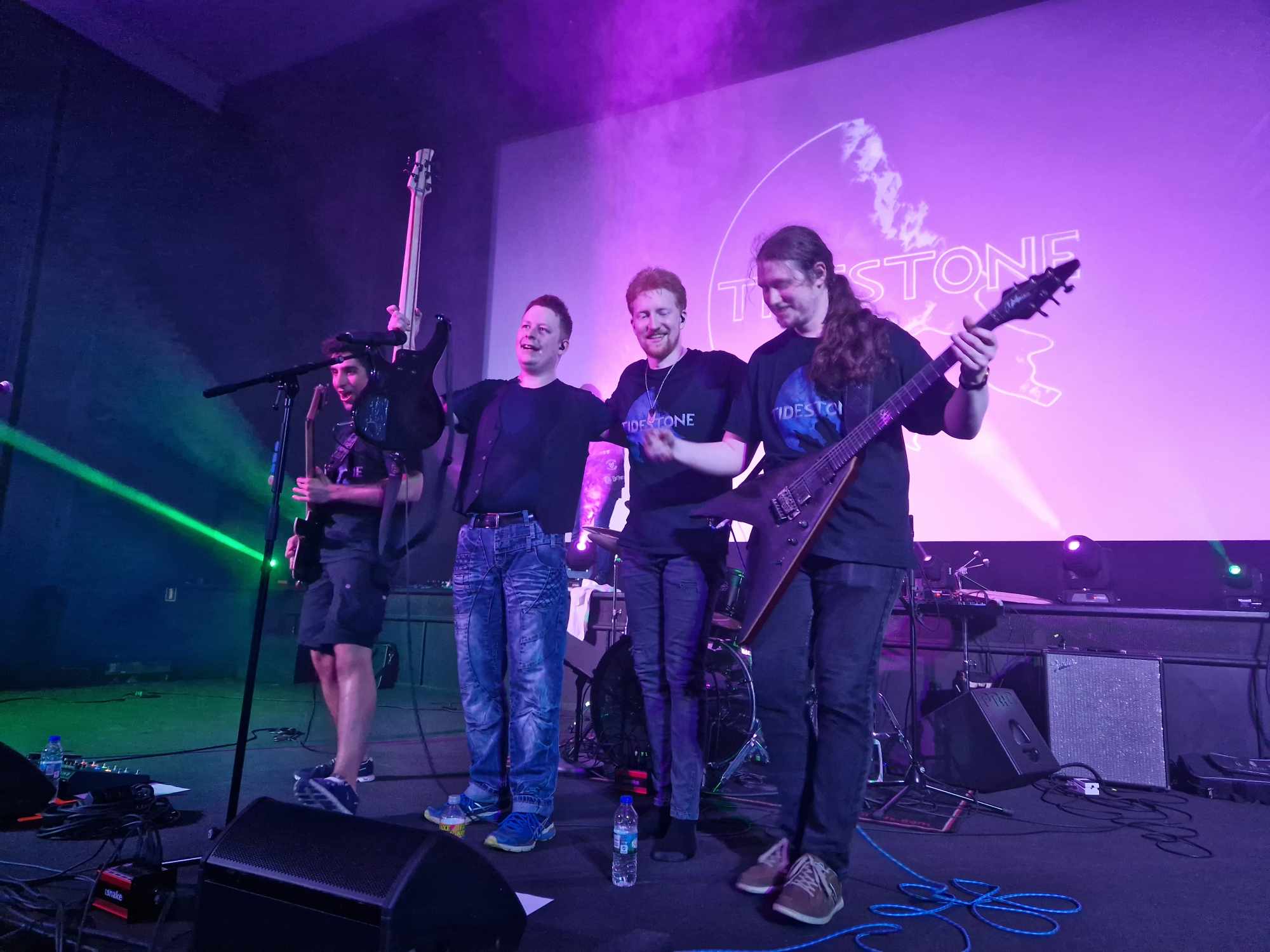 Tidestone together on stage at Full Metal Vest